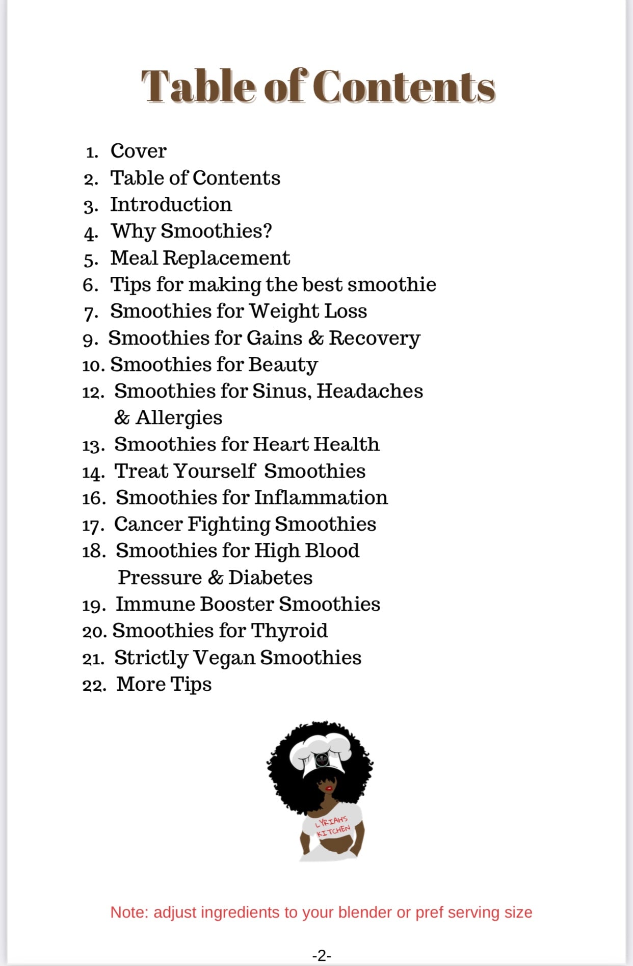 Smoothie Guide for Health & Wellness