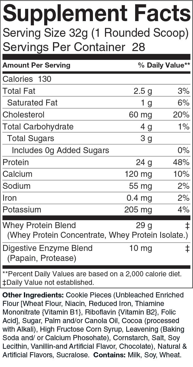 COOKIES & CREAM NATURAL FLAVOR WHEY PROTEIN